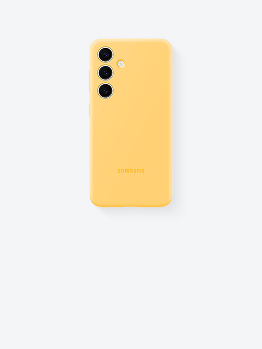 Samsung Silicone Cover Funda de Silicona Amarilla para Galaxy S22