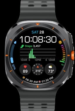 Smartwatch Galaxy Watch Ultra z szarym paskiem Marine Band