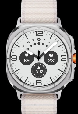 Smartwatch Galaxy Watch Ultra z białym paskiem Trail Band