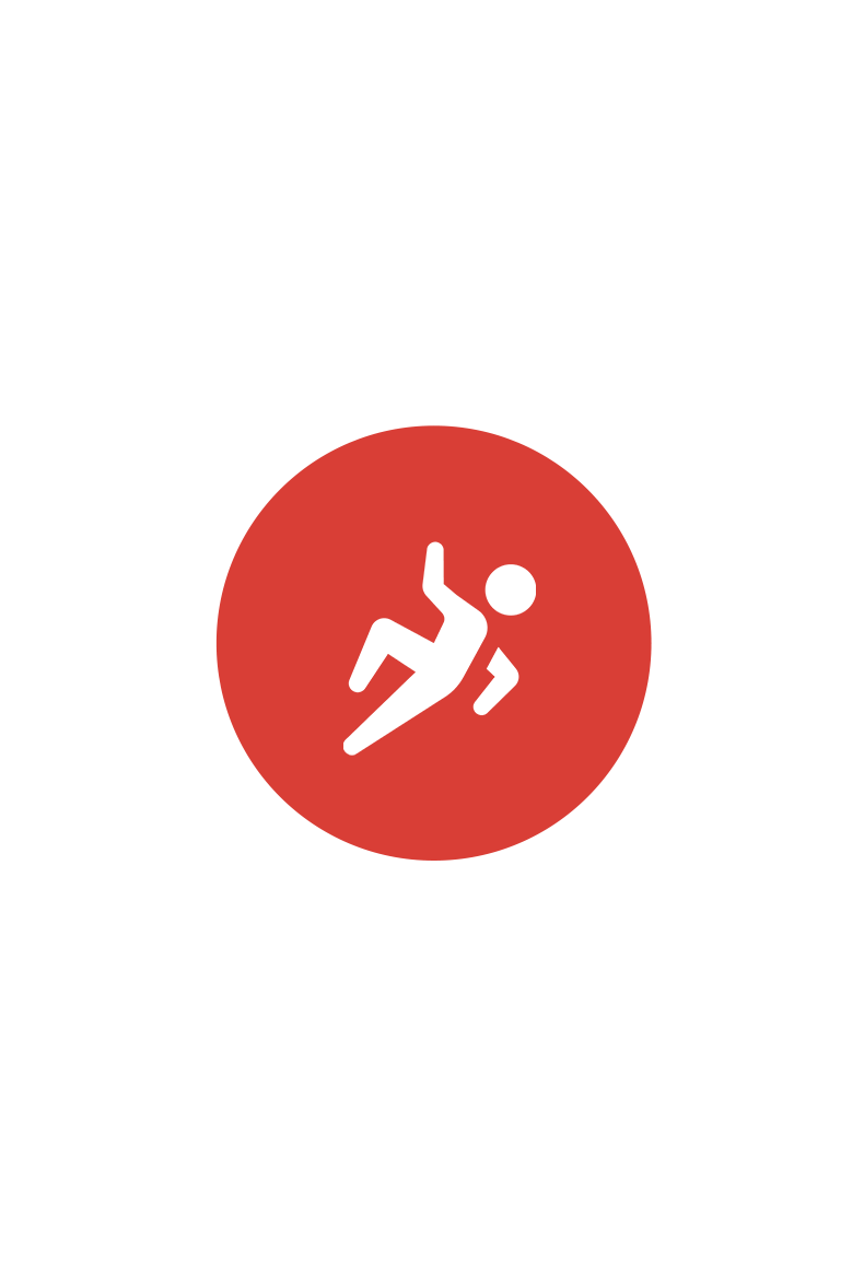 Значок падающего человека, обозначающий функцию обнаружения падения.