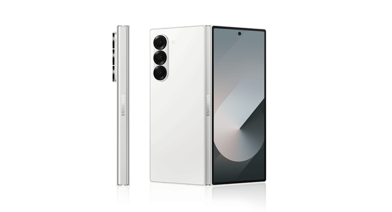 نافذة منبثقة لهاتف Galaxy Z Fold6 باللون الأبيض.