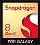 Galaxy için Snapdragon 8 Gen 3 Mobile Platform logosu.