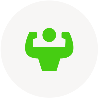 Various Samsung Health tracking icons arranged in an arc, representing Heart, Food, Exercise, Stress, Sleep, highlighting the availability of diverse health tracking for improved wellness.