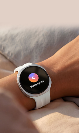 Galaxy Watch9 with sleep apnea on its screen.