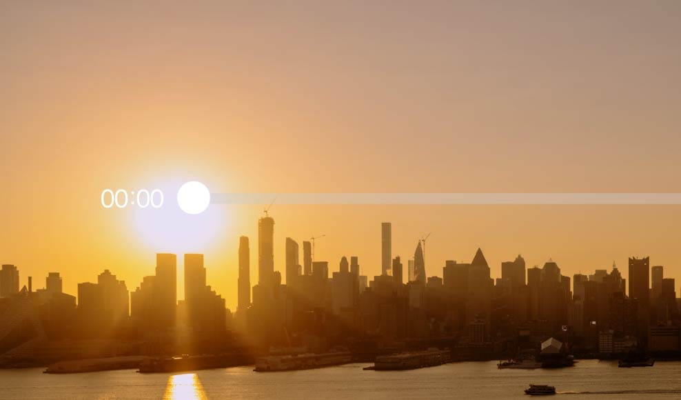 Ciudad al atardecer