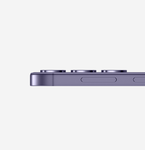 Mặt bên của Samsung S24 màu tím coban