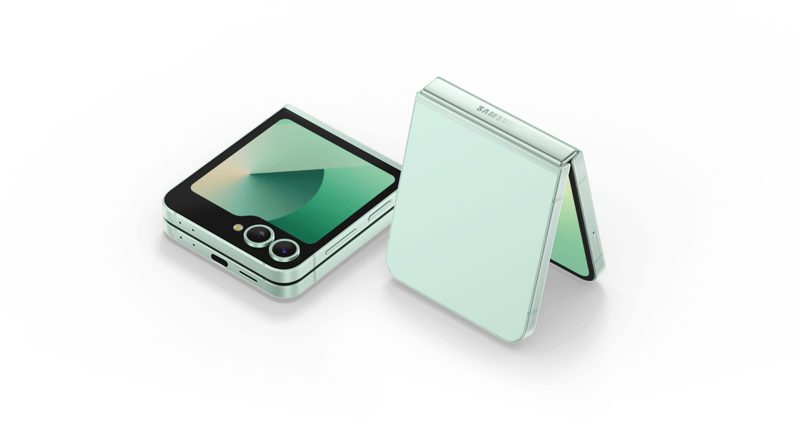 Samsung Galaxy Z Flip 6 với lớp màu Mint xuất hiện nổi bật