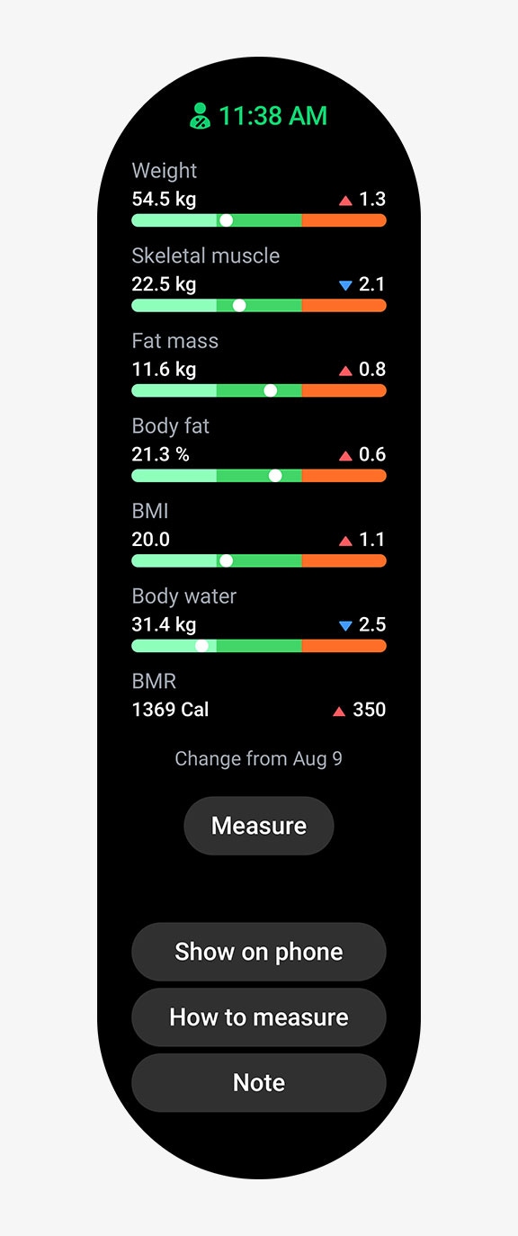 samsung galaxy watch 4 classic body composition
